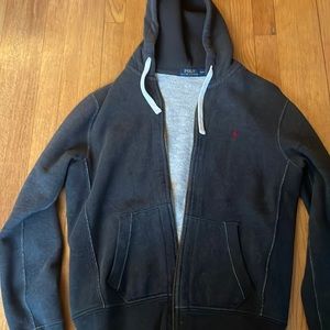 Polo Ralph Lauren Mens full zip sweatshirt with hood. Medium